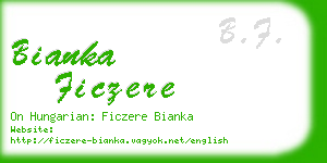 bianka ficzere business card